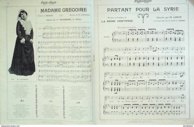 Paris qui chante 1905 n°113 Rosni-Derys Maès Desvergers Coste Chambon Taillade