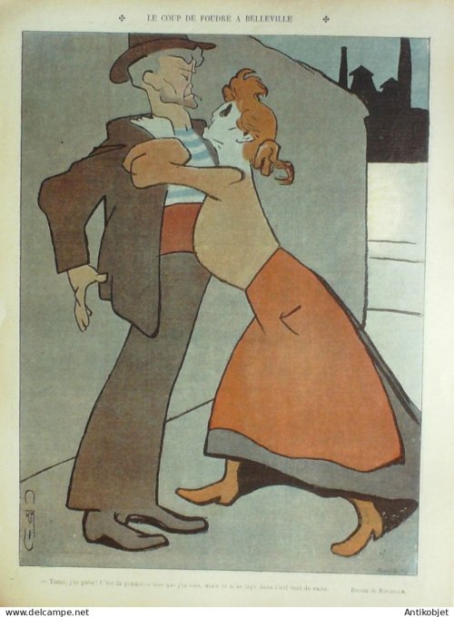 Le Rire 1905-07-15 # 128 Journal humoristique Ed.Originale Revue Militaire