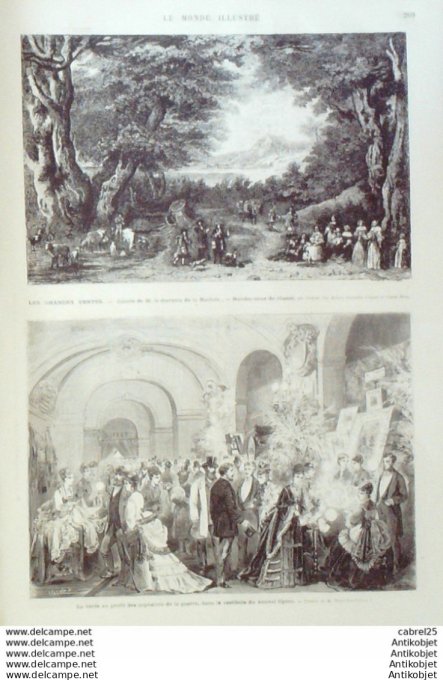 Le Monde illustré 1873 n°837 Mont St-Michel(50) Espagne Tolede Suisse Schwitz Landsgelmeinde