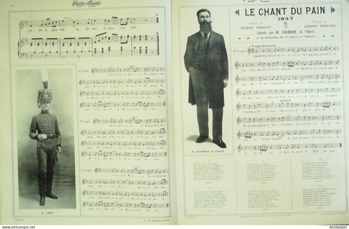 Paris qui chante 1905 n°113 Rosni-Derys Maès Desvergers Coste Chambon Taillade