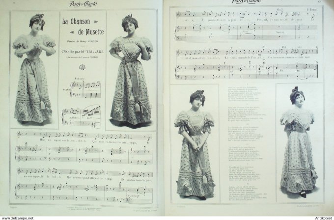 Paris qui chante 1905 n°113 Rosni-Derys Maès Desvergers Coste Chambon Taillade