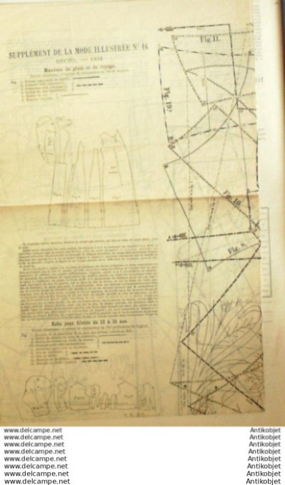 Journal + Patron Mode illustrée  1891 # 16 (with Pattern)
