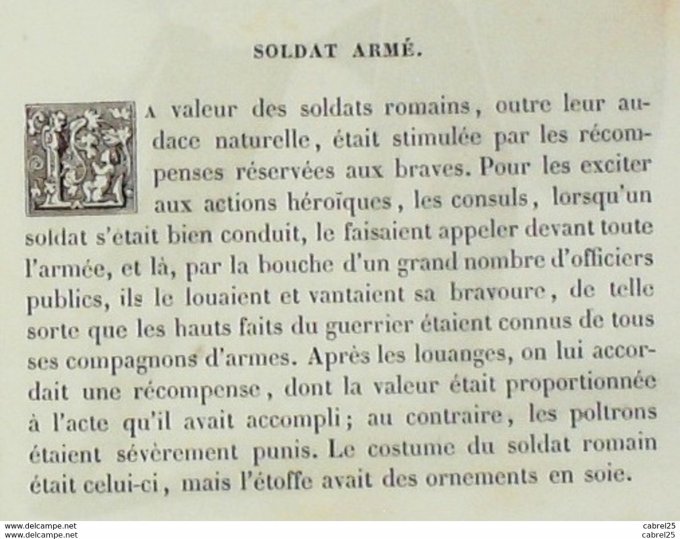 Italie ROME Soldat romain armé 1859