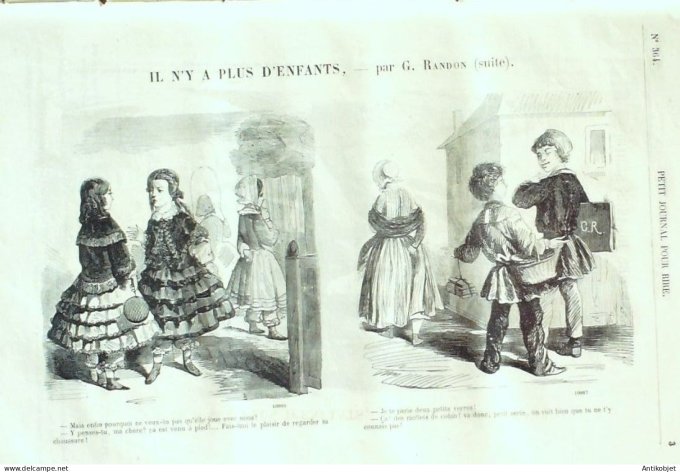 Petit journal pour Rire 1862 # 364 Les Domestiques a Paris