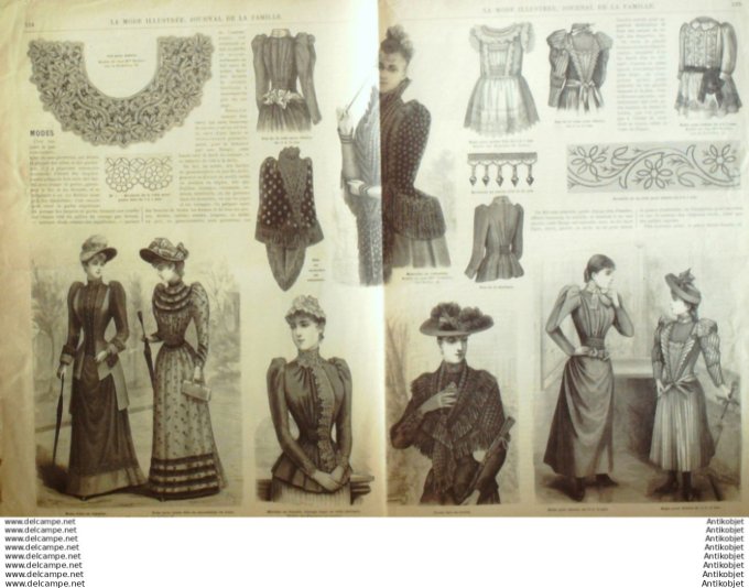 Journal + Patron Mode illustrée  1891 # 16 (with Pattern)