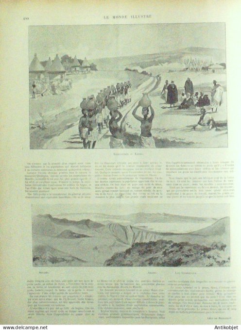 Le Monde illustré 1898 n°2154 Cuba Santiago chambre des députés bureau