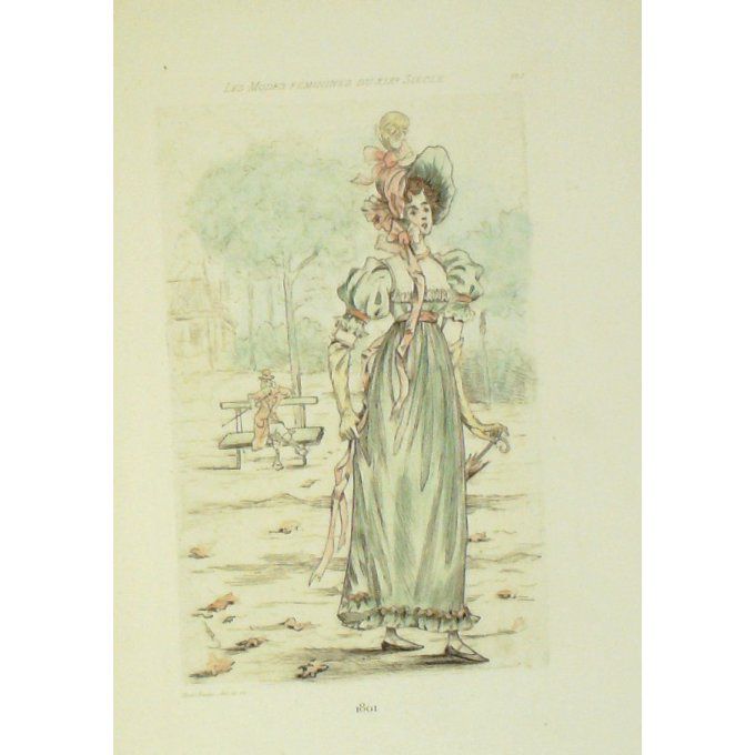 MODE FEMININE 1801 (pointe sèche, aquarellée) HENRI BOUTET-1902-Pl 1