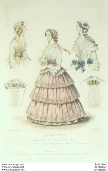 Gravure La mode illustrée 1891 n° 9 (Maison GRADOZ)