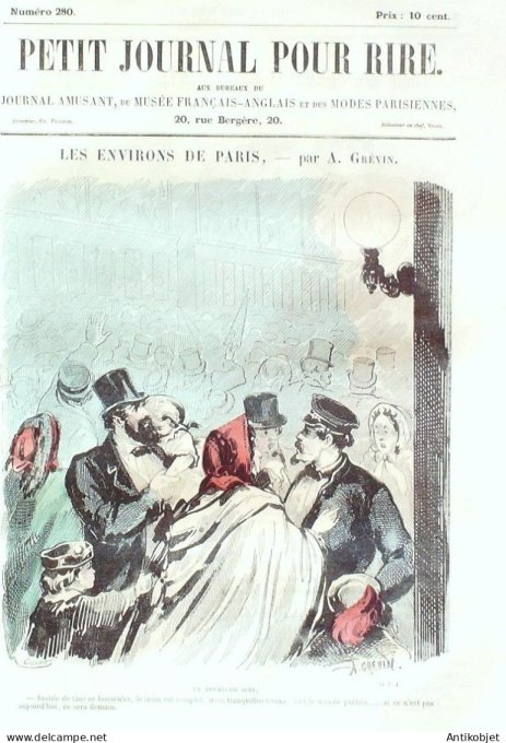 Petit journal pour Rire 1860 # 280 Les environs de Paris Grevin