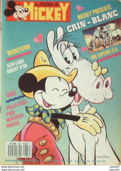 Journal de Mickey n°1867 AUBERT Jean Louis (12-4-1988)