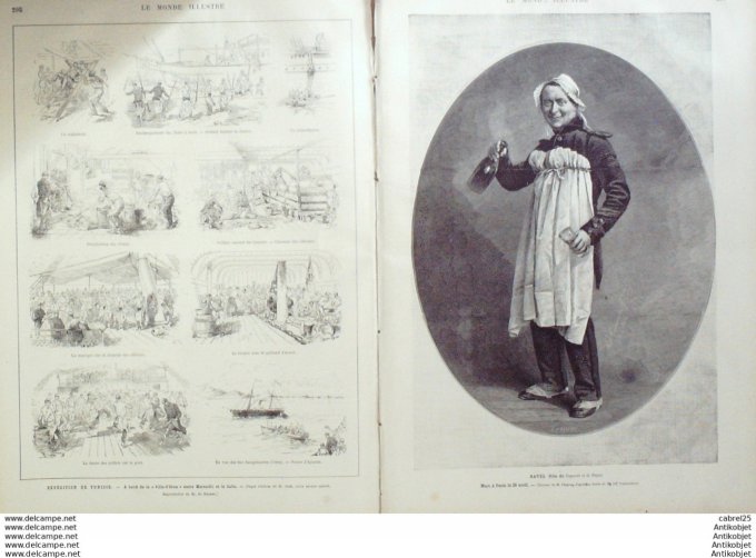 Le Monde illustré 1881 n°1258 Lyon (69) Angleterre Hughenden Lord Beaconsfield Tunisie Algérie Oran