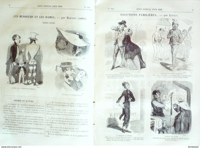 Petit journal pour Rire 1860 # 280 Les environs de Paris Grevin