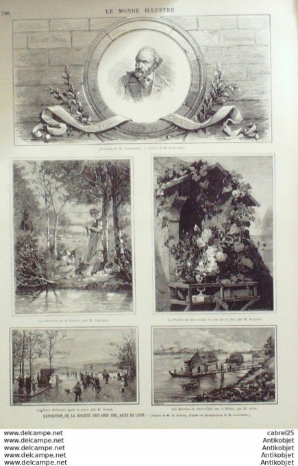 Le Monde illustré 1881 n°1258 Lyon (69) Angleterre Hughenden Lord Beaconsfield Tunisie Algérie Oran