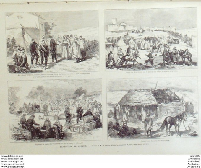 Le Monde illustré 1881 n°1258 Lyon (69) Angleterre Hughenden Lord Beaconsfield Tunisie Algérie Oran