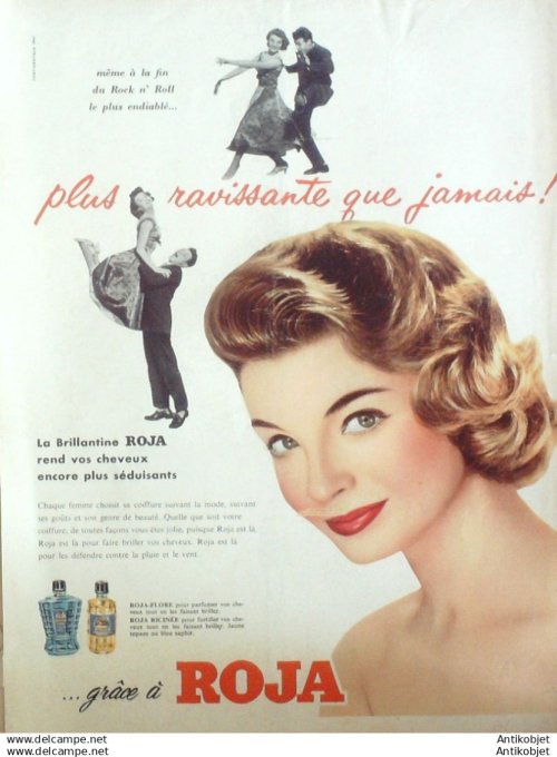 Publicite Cosmetique Roja-Net Brillantine 1969