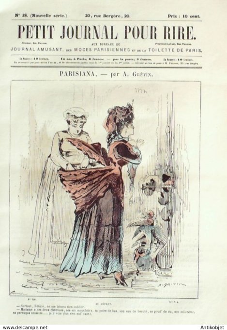 Petit journal pour Rire 1868 #   38 Aux Bains de mer Grevin