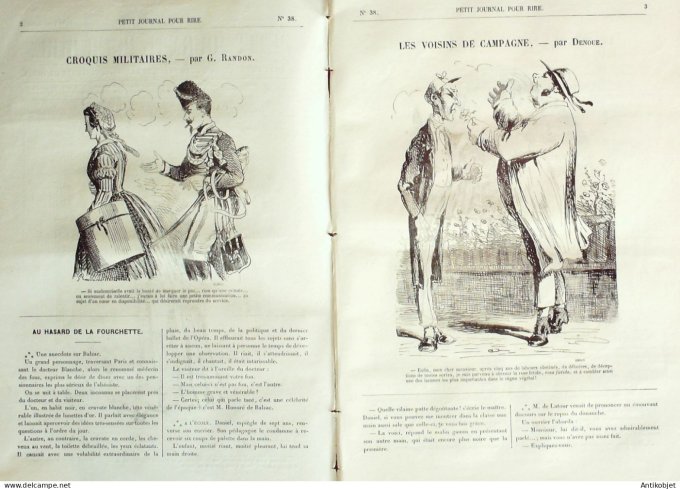 Petit journal pour Rire 1868 #   38 Aux Bains de mer Grevin