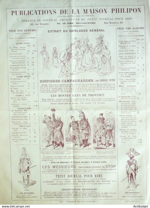 Le Journal Amusant 1880 # numero special Au theatre les pilules du diable Grevin