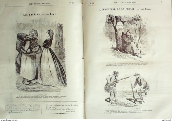 Petit journal pour Rire 1868 #   38 Aux Bains de mer Grevin