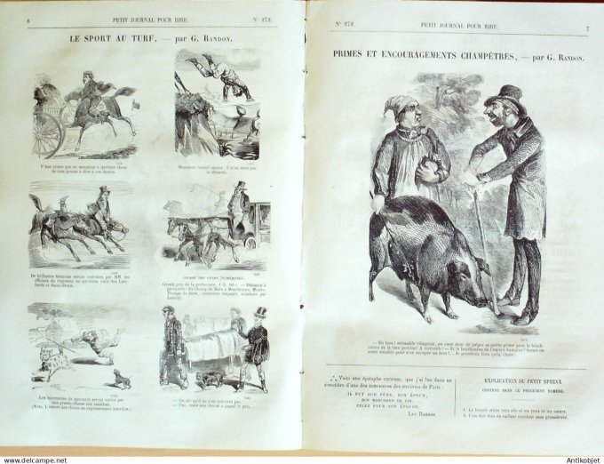 Petit journal pour Rire 1860 # 272 Refuse au Salon Grevin