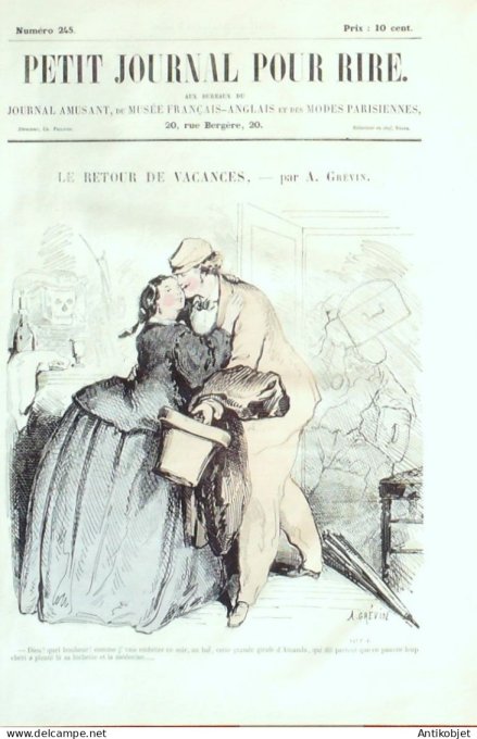 Petit journal pour Rire 1859 # 245 Le Retour de Vacances Grevin