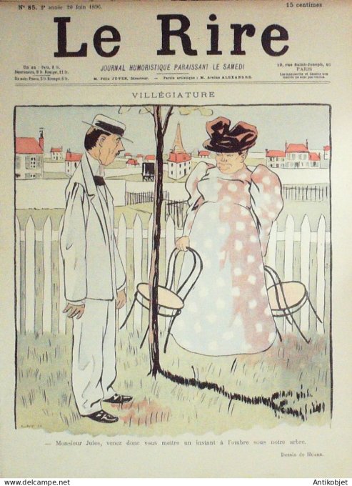 Le Rire 1896-06-20 #  85 Journal humoristique Ed.Originale Les Jeux du Cirque