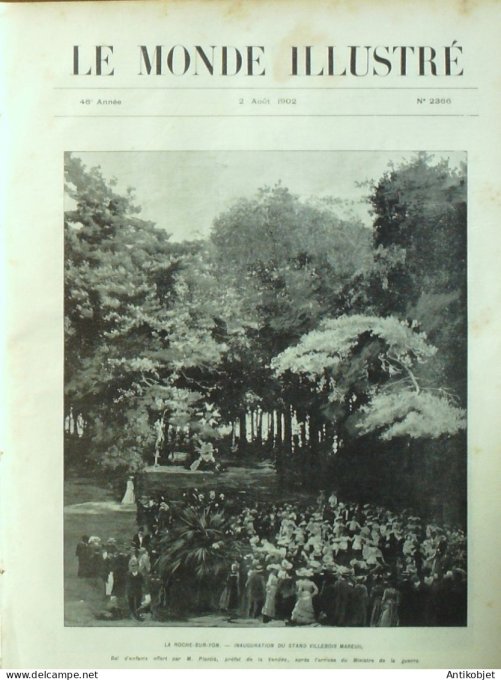 Le Monde illustré 1902 n°2366 La Roche-sur-Yon (85) Satory Versailles (78) Rome Palais Borghèse