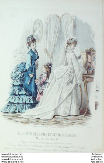 Journal des Dames Demoiselles 1873 # 1137 (Maison St-Joseph) mariée