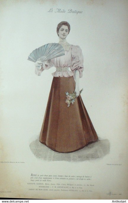 La Mode pratique 1896 # 35b Robe et jupe satin