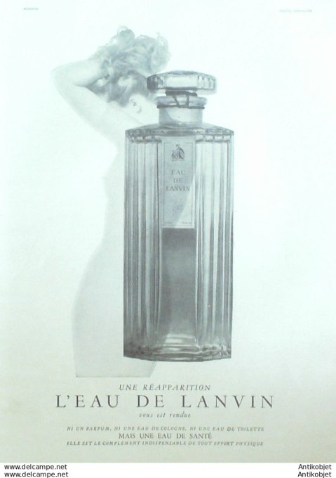 Publicite Cosmetique Lanvin 1949