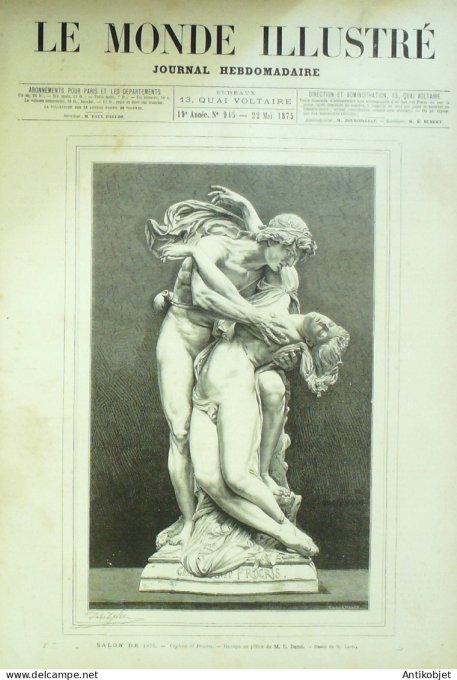 Le Monde illustré 1874 n°945 Blois (41) Denain (59) Avignon (84)