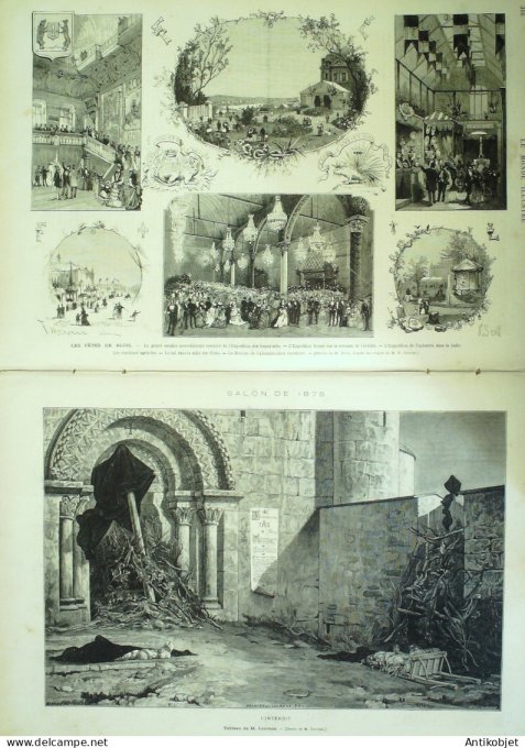 Le Monde illustré 1874 n°945 Blois (41) Denain (59) Avignon (84)