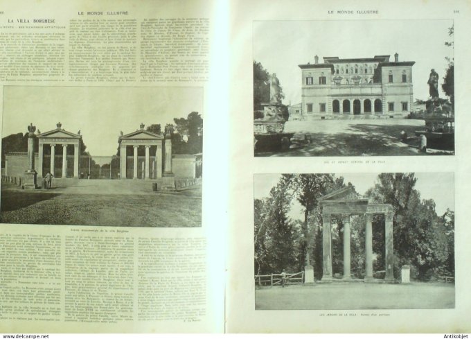 Le Monde illustré 1902 n°2366 La Roche-sur-Yon (85) Satory Versailles (78) Rome Palais Borghèse