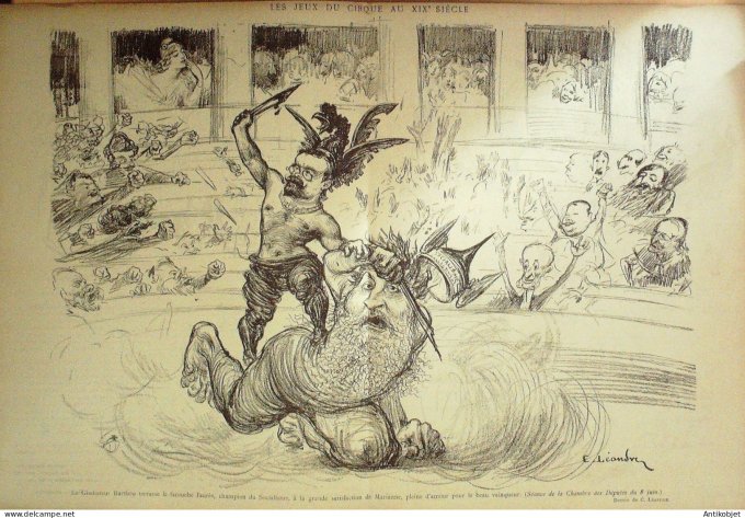 Le Rire 1896-06-20 #  85 Journal humoristique Ed.Originale Les Jeux du Cirque