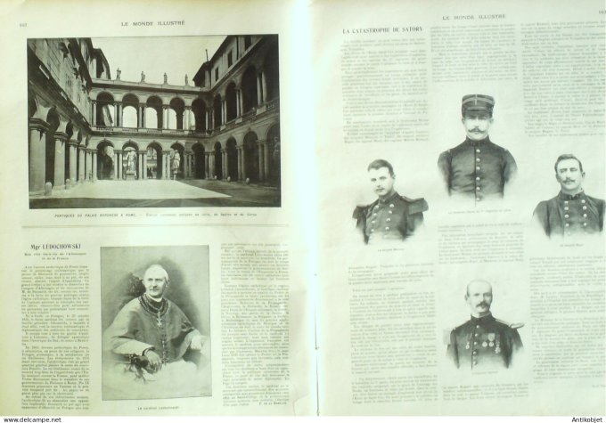 Le Monde illustré 1902 n°2366 La Roche-sur-Yon (85) Satory Versailles (78) Rome Palais Borghèse