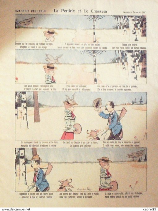 La Perdrix & Le Chasseur (Pellerin d'epinal) Rabier Benjamin