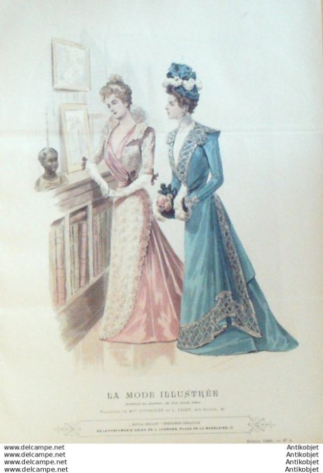 Gravure Mode illustree 1899 # 06 (Old Fashion plate) RARE