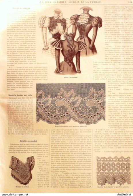 La Mode illustrée journal 1897 n° 17 Robe en foulard