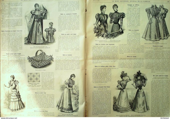 La Mode illustrée journal 1897 n° 17 Robe en foulard