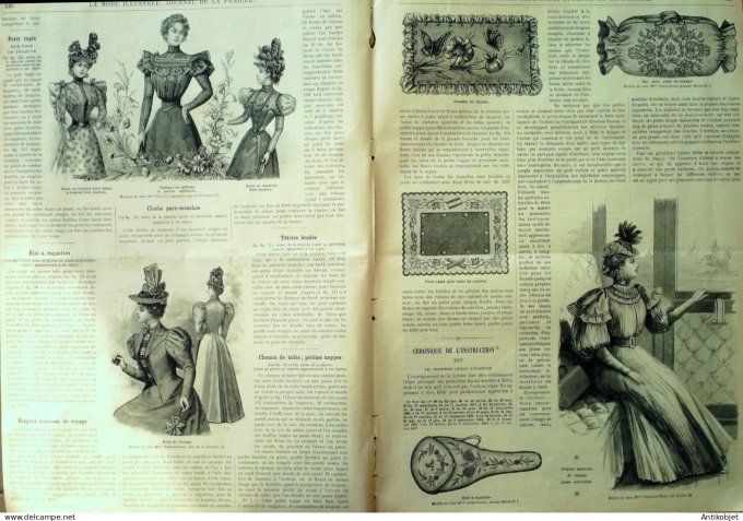 La Mode illustrée journal 1897 n° 17 Robe en foulard