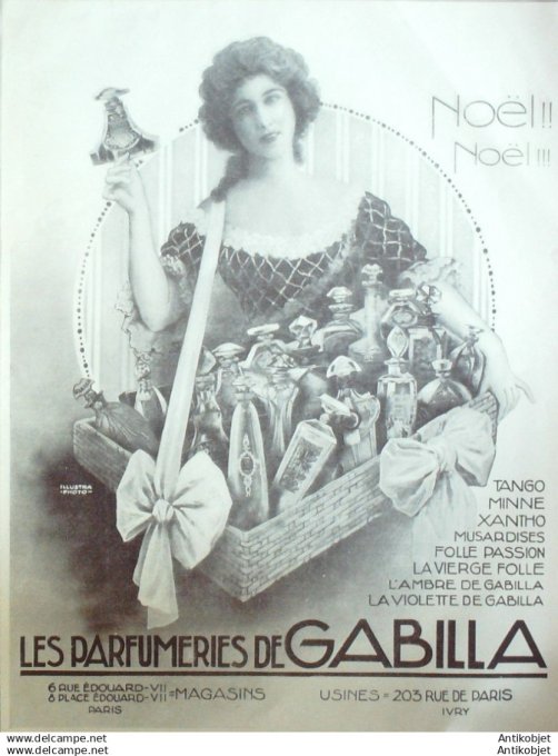 Publicite Cosmetique Gabilla 1913