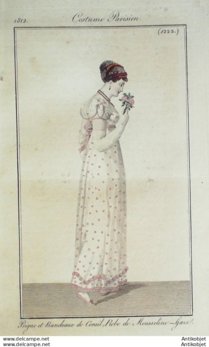 Costume Parisien 1812 # 1222 Robe perkale