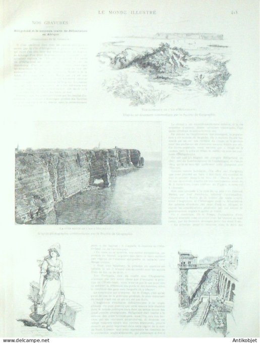Le Monde illustré 1890 n°1735 Nancy (54) Jeanne-D'Arc Allemagne Oberhausen Vénus de Milo