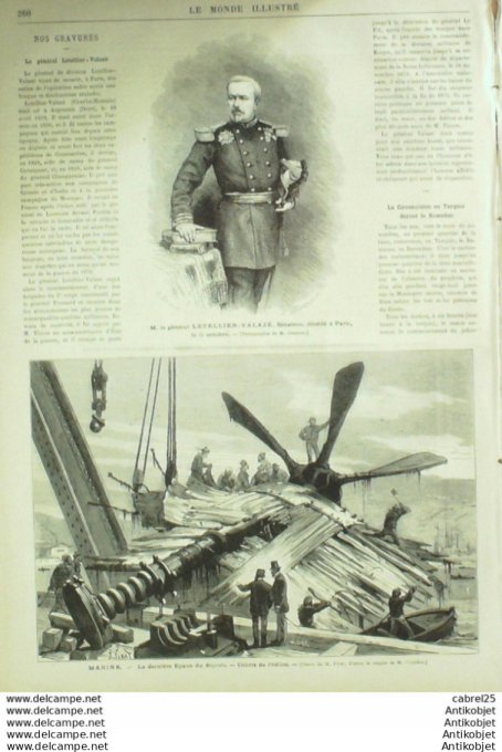 Le Monde illustré 1876 n°1019 St Nazaire (44) Lignon (42) Boulogne (62) Igny (51) Angleterre Folkest