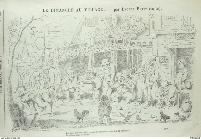 Petit journal pour Rire 1868 #  153 Croquis Parisiens Darjou
