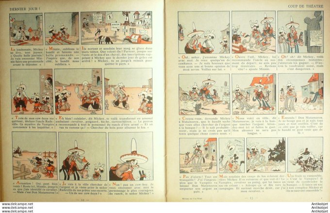 Walt Disney Mickey au Far-West Hachette #  9 Eo 1935