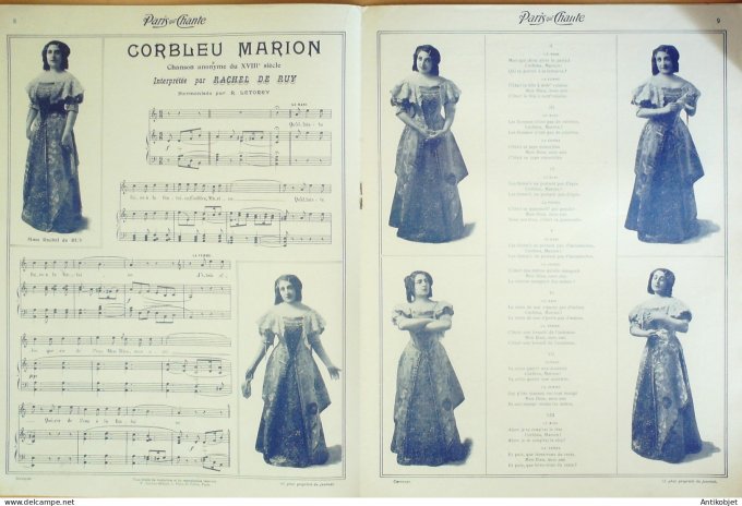 Paris qui chante 1905 n°115 Galipaux De Verlac Barat De Ruy Kerlecq Barnell