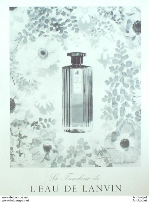 Publicite Cosmetique Lanvin 1948