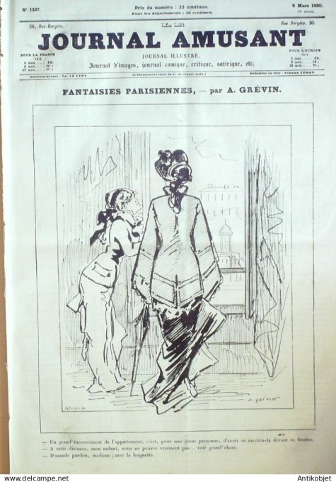 Le Journal Amusant 1880 # 1227 Comedie Victor Sardou Daniel Rochat par Stop