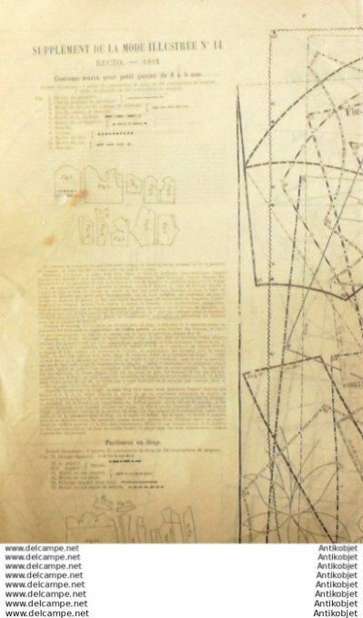 Journal + Patron Mode illustrée  1891 # 14 (with Pattern)